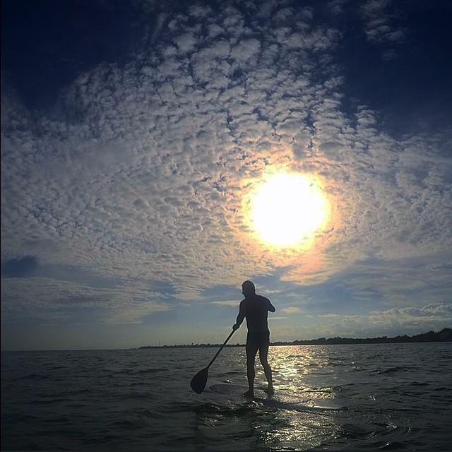 paddle boarding in belize